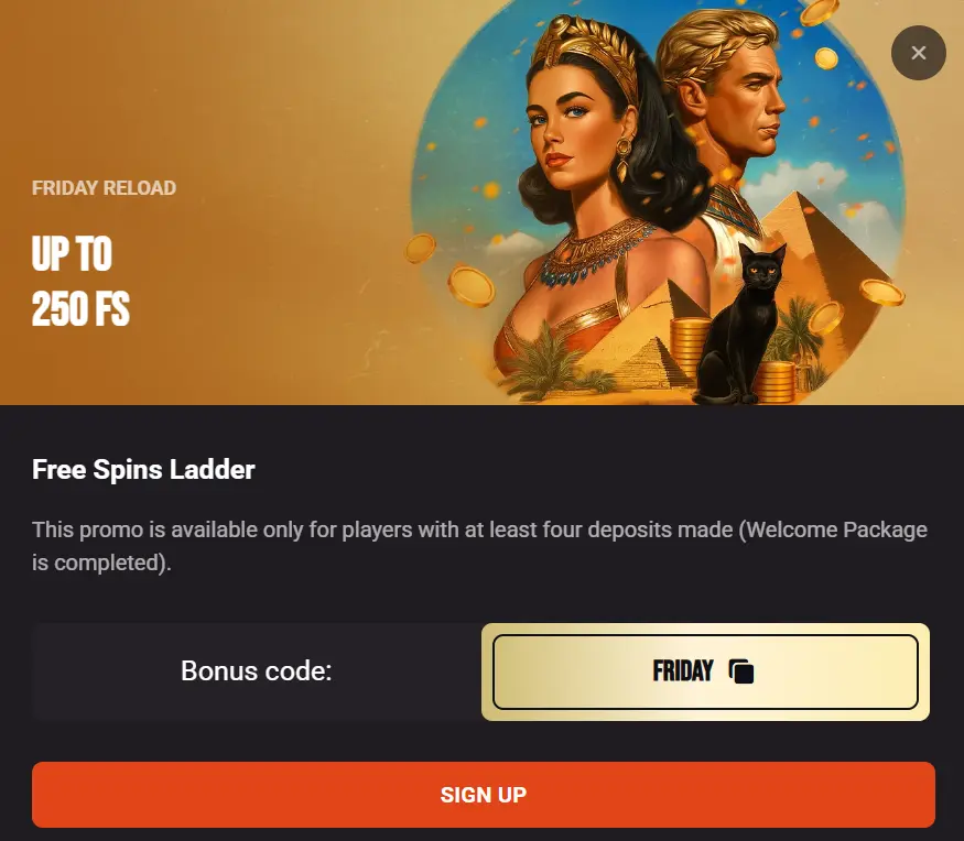 Friday Reload HollyWin Casino Bonus with Free Spins